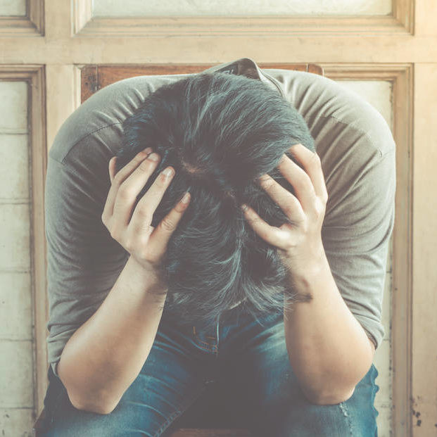 Anxious man on chair , vintage style how to identify if you are struggling with anxiety
